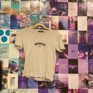Brandy Melville Grey Brooklyn NYC T-Shirt